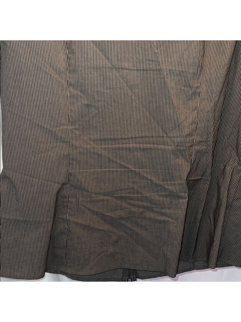 New York & Company Gray and White Striped Blouse - Picture 9 of 11